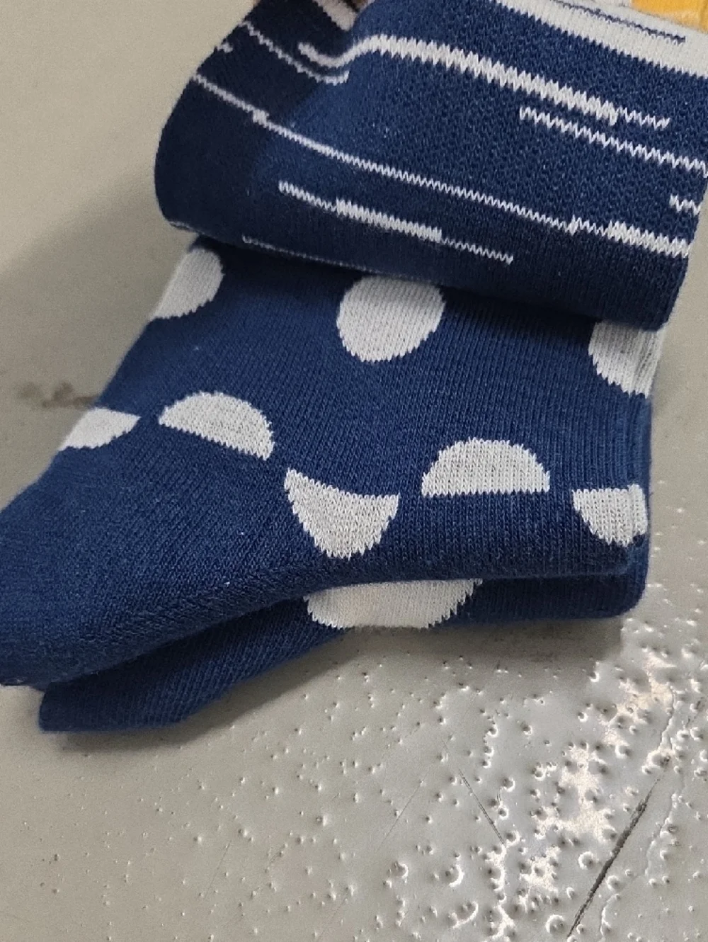 Pair of Thieves Navy Geometric Crew Socks for Men